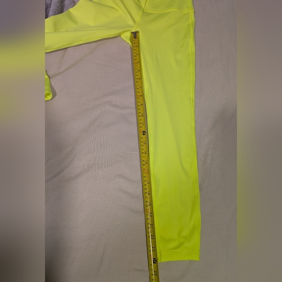 Lululemon Wunder Under High-Rise 25” Leggings Neon Yellow - Size 4 - Picture 6 of 8